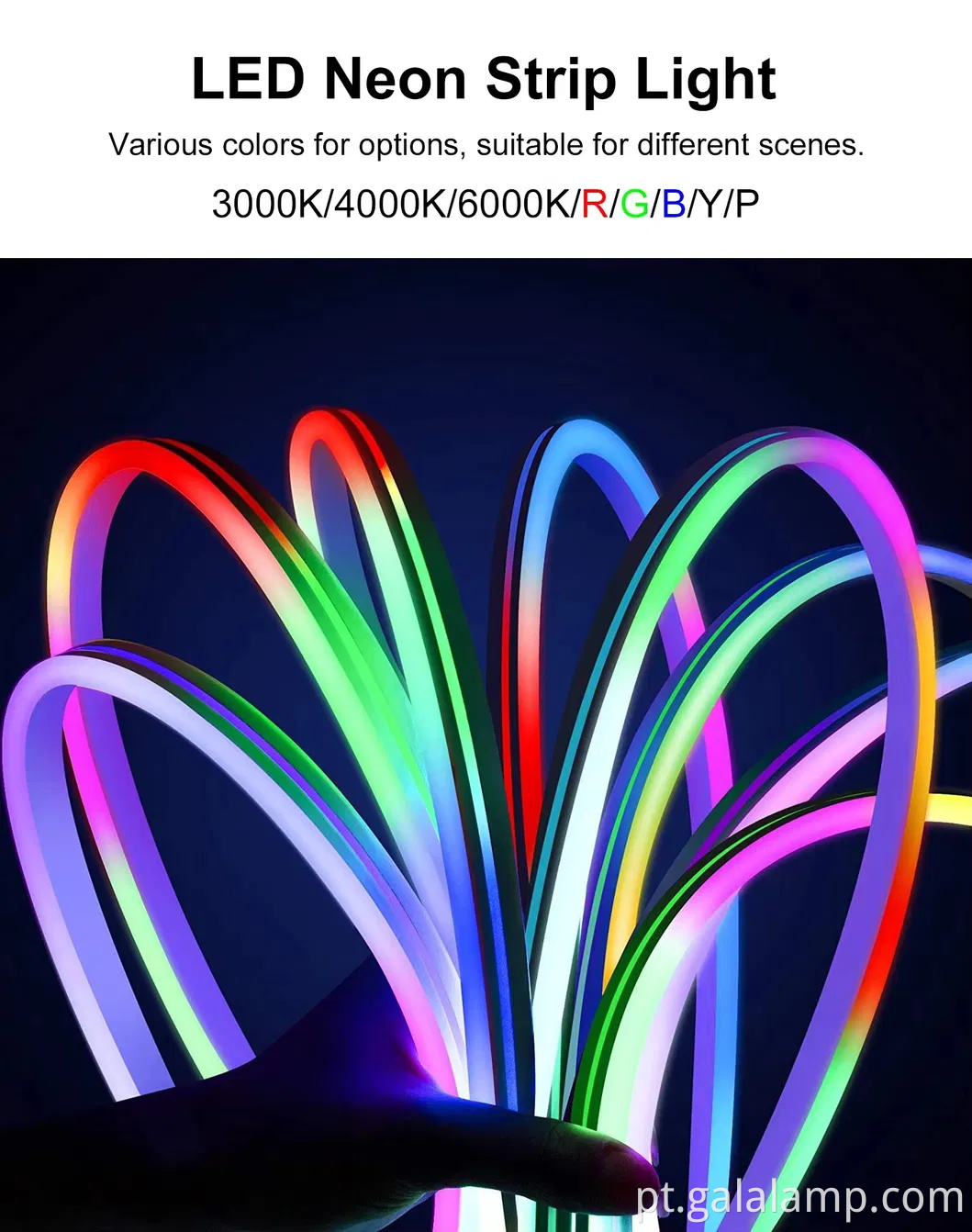 Faixa de luz neon flexível à prova d'água 5m SMD 2835 Sinais externos